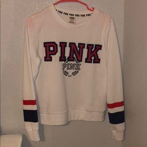 White sweater from PINK. Never worn, no tag